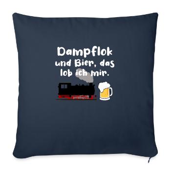Eisenbahn Dampflok Bier Eisenbahner Zug - Sofakissenbezug 45 x 45 cm - Navy - Vorne