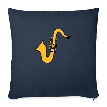 Saxophone - Sofa pillowcase 17,3'' x 17,3'' (45 x 45 cm) - navy - Front