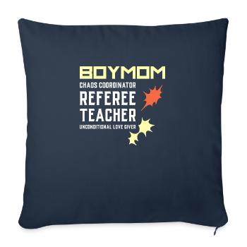 Garçon Maman Maman Maman des fils Mère des garçons Cadeau - Housse de coussin décorative 45 x 45 cm - bleu marine - Devant