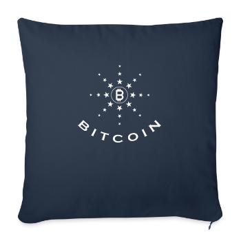 Crypto Bitcoin Trading - Sofa pillowcase 17,3'' x 17,3'' (45 x 45 cm) - navy - Front