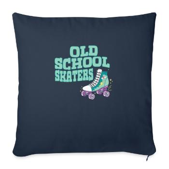 Talk Derby To Me Roller Derby Patins à roulettes - Housse de coussin décorative 45 x 45 cm - bleu marine - Devant