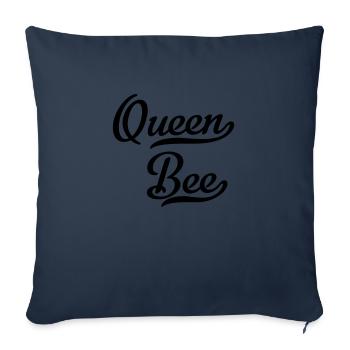 Reine - Housse de coussin décorative 45 x 45 cm - bleu marine - Devant