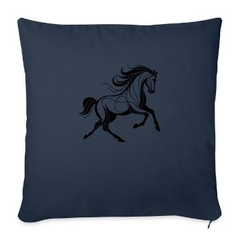 Pferd - Sofakissenbezug 45 x 45 cm - Navy - Vorne