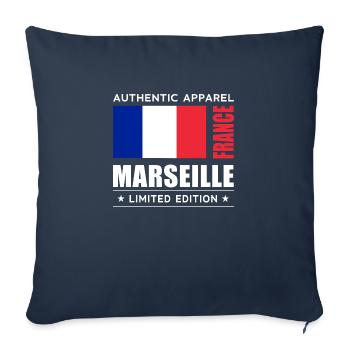Marseille - Sofakissenbezug 45 x 45 cm - Navy - Vorne