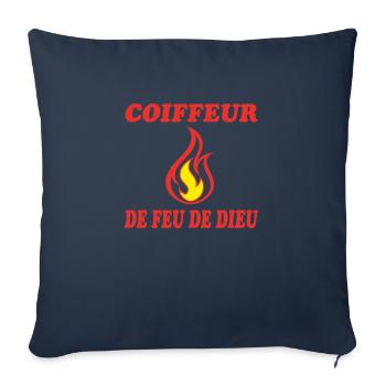 GOD'S FIRE HAIRDRESSER - Sofa pillowcase 17,3'' x 17,3'' (45 x 45 cm) - navy - Front