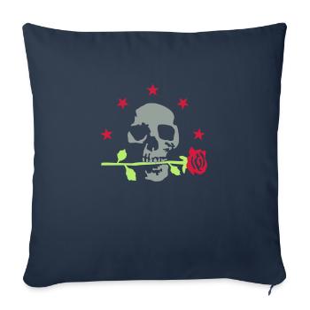 death_rose_092011_d_3c - Sofa pillowcase 17,3'' x 17,3'' (45 x 45 cm) - navy - Front