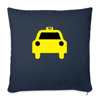 taxi - Housse de coussin décorative 45 x 45 cm - bleu marine - Devant