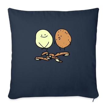 FKK (b) - Housse de coussin décorative 45 x 45 cm - bleu marine - Devant