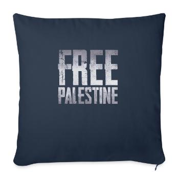 Free Palestine - Sofa pillowcase 17,3'' x 17,3'' (45 x 45 cm) - navy - Front