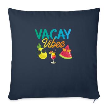 Vacay Vibes - Coctail T-Shirt - Sofa pillowcase 17,3'' x 17,3'' (45 x 45 cm) - navy - Front