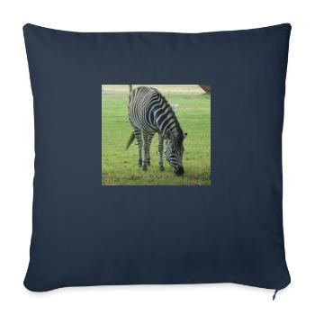 Close up of Zebra - Sofa pillowcase 17,3'' x 17,3'' (45 x 45 cm) - navy - Front
