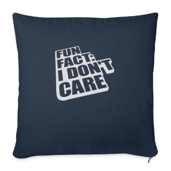 I don't care fact - Sofa pillowcase 17,3'' x 17,3'' (45 x 45 cm) - navy - Front