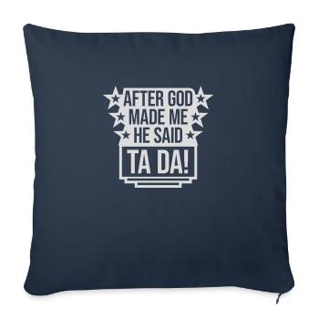 after god made me - Sofa pillowcase 17,3'' x 17,3'' (45 x 45 cm) - navy - Front