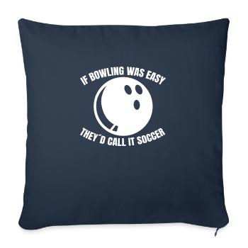 Bowler Bowling Bowling Club Bowling Bowling Club - Housse de coussin décorative 45 x 45 cm - bleu marine - Devant