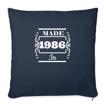 made in 1986 - Sofa pillowcase 17,3'' x 17,3'' (45 x 45 cm) - navy - Front