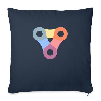 Bicycle chain - Sofa pillowcase 17,3'' x 17,3'' (45 x 45 cm) - navy - Front