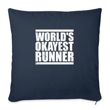 Worlds Okayest Runner Weltweit okayester Läufer - Sofakissenbezug 45 x 45 cm - Navy - Vorne