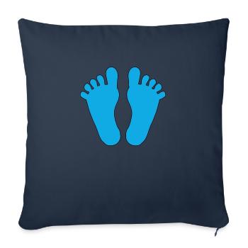 Bébé Pieds Garçon - Housse de coussin décorative 45 x 45 cm - bleu marine - Devant
