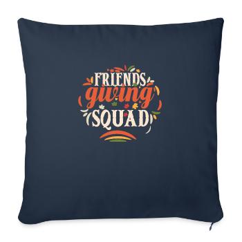 Friendsgiving squad - Sofa pillowcase 17,3'' x 17,3'' (45 x 45 cm) - navy - Front