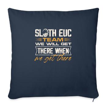 Sloth EUC Team We Will Get There When We Get There - Sofa pillowcase 17,3'' x 17,3'' (45 x 45 cm) - navy - Front