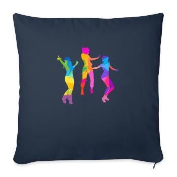 dancer,dance,illustration,colorful,graffiti - Sofa pillowcase 17,3'' x 17,3'' (45 x 45 cm) - navy - Front