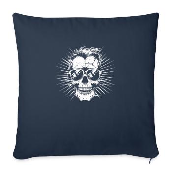 skull sonnenbrille - Sofakissenbezug 45 x 45 cm - Navy - Vorne