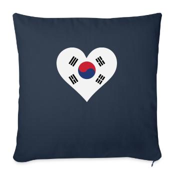I Love South Korea - Sofa pillowcase 17,3'' x 17,3'' (45 x 45 cm) - navy - Front