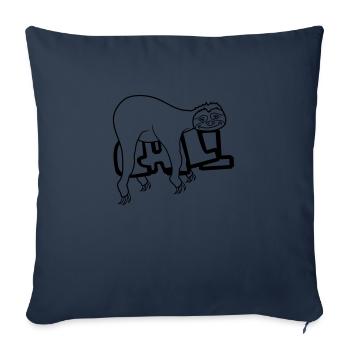 chill sloth relax muede chillen haengen sc - Sofa pillowcase 17,3'' x 17,3'' (45 x 45 cm) - navy - Front
