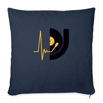 music_pulse_dj - Sofa pillowcase 17,3'' x 17,3'' (45 x 45 cm) - navy - Front