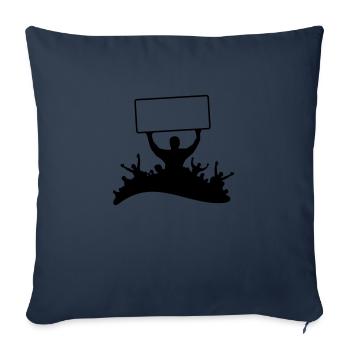 Fans Schild - Sofakissenbezug 45 x 45 cm - Navy - Vorne