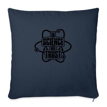 Devise We Trust - Housse de coussin décorative 45 x 45 cm - bleu marine - Devant
