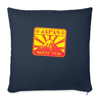 Voyage au Japon - Housse de coussin décorative 45 x 45 cm - bleu marine - Devant