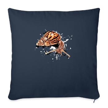 escargot - escargot - Housse de coussin décorative 45 x 45 cm - bleu marine - Devant