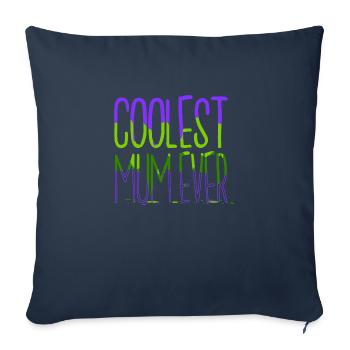 accueil elfe de Noël bday une famille une équipe - Housse de coussin décorative 45 x 45 cm - bleu marine - Devant