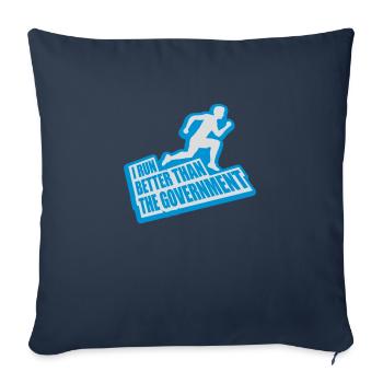 mieux fonctionner que le gouvernement - Housse de coussin décorative 45 x 45 cm - bleu marine - Devant