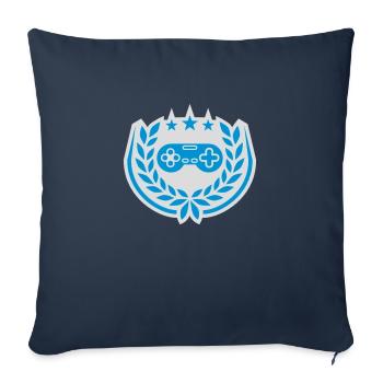 Contrôleur Retro Stars Laurel Wreath - Housse de coussin décorative 45 x 45 cm - bleu marine - Devant