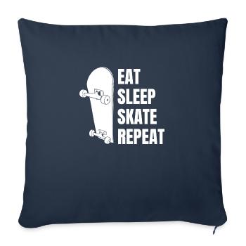 Skateboarding Skating Longboard Skateboard Skater - Sofa pillowcase 17,3'' x 17,3'' (45 x 45 cm) - navy - Front