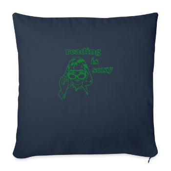 Lesen ist sexy - Sofakissenbezug 45 x 45 cm - Navy - Vorne
