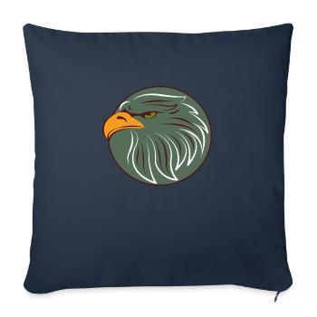 logo Aigle - Housse de coussin décorative 45 x 45 cm - bleu marine - Devant