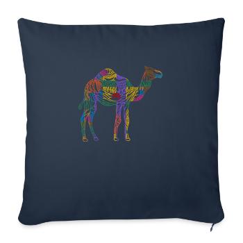 Chameau - Housse de coussin décorative 45 x 45 cm - bleu marine - Devant