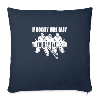 Équipe de hockey sur glace Joueur de hockey sur glace Fan de hockey sur glace - Housse de coussin décorative 45 x 45 cm - bleu marine - Devant