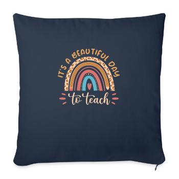 It's a beautiful day to teach - Sofa pillowcase 17,3'' x 17,3'' (45 x 45 cm) - navy - Front