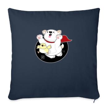 Hund koreanisch - japanischer Stil 06 - Sofakissenbezug 45 x 45 cm - Navy - Vorne