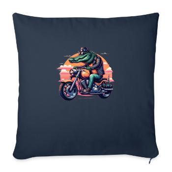 Motorrad,motorcycle,dirkbike motocross - Sofakissenbezug 45 x 45 cm - Navy - Vorne
