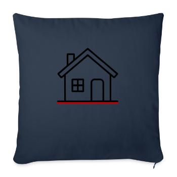 Icône de la maison - Housse de coussin décorative 45 x 45 cm - bleu marine - Devant
