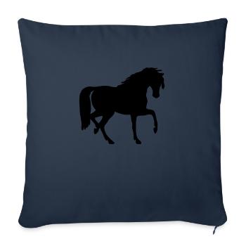 horse - Sofa pillowcase 17,3'' x 17,3'' (45 x 45 cm) - navy - Front