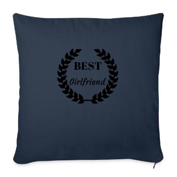 Girlfriend Love Liebe Amour Wife Valentine - Sofa pillowcase 17,3'' x 17,3'' (45 x 45 cm) - navy - Front