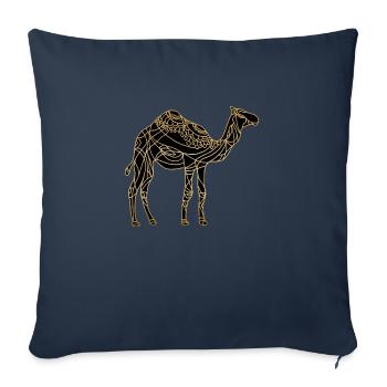 chameau - Housse de coussin décorative 45 x 45 cm - bleu marine - Devant