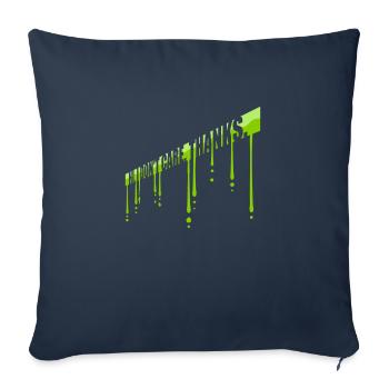 Salut je m’en fiche - Housse de coussin décorative 45 x 45 cm - bleu marine - Devant