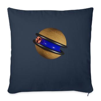 House Techno Running Marbre Murmel Lava - Housse de coussin décorative 45 x 45 cm - bleu marine - Devant